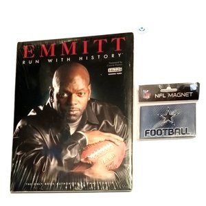 Emmitt Smith Run With History Book and Dallas Cowboys Magnet NFL